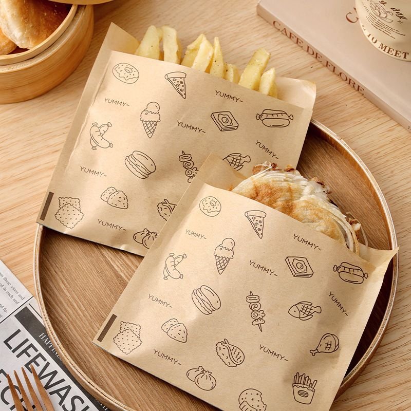 Greaseproof paper bags for food